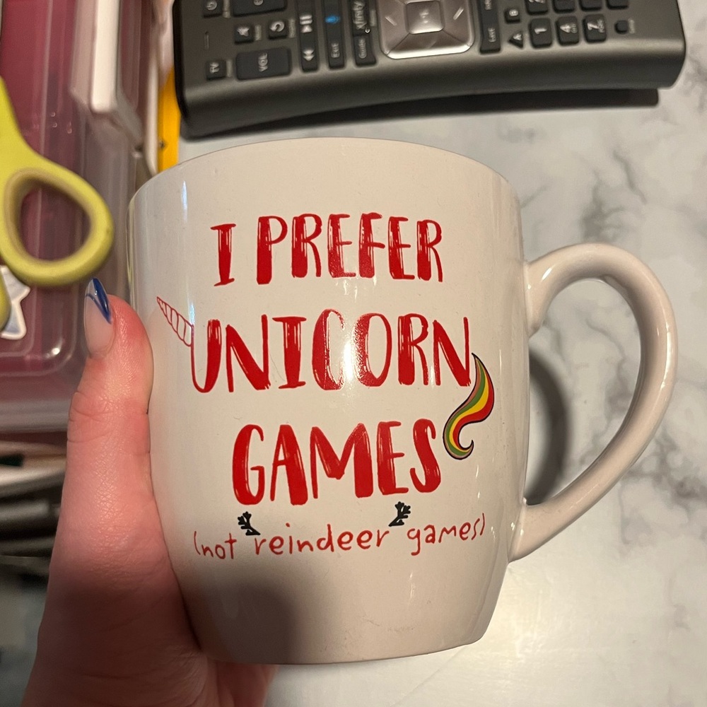 Oversized unicorn mug